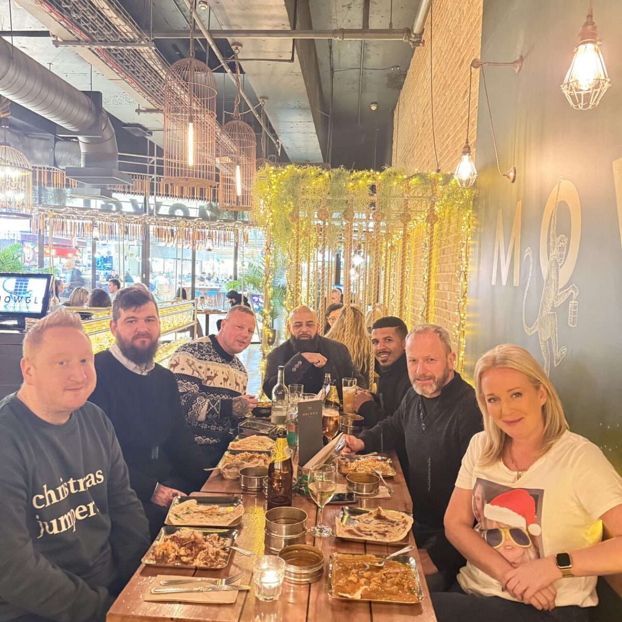 group of people at a restaurant